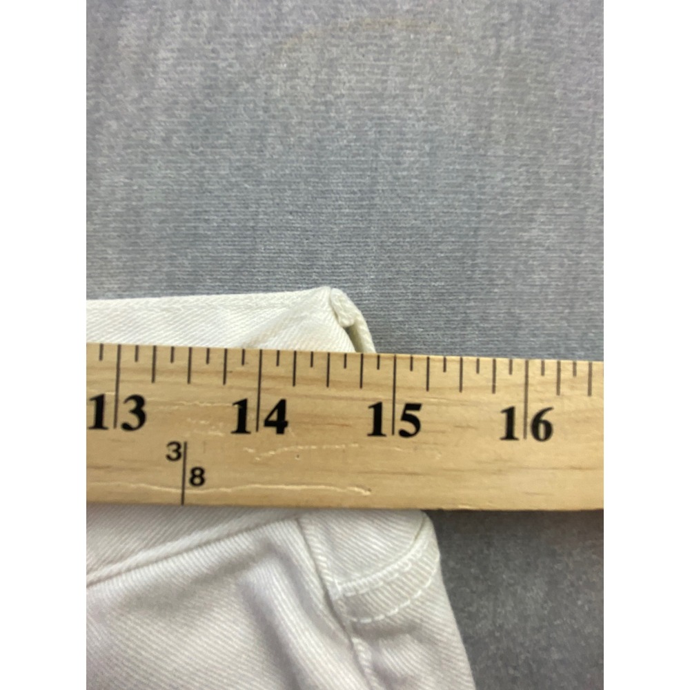 Lauren Ralph Lauren White Denim Bermuda Shorts Cuffed Size 6‎ Lauren Jeans Co - Picture 4 of 7